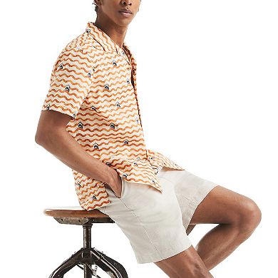 Men's Nautica Short Sleeve Camp Collar Printed Shirt