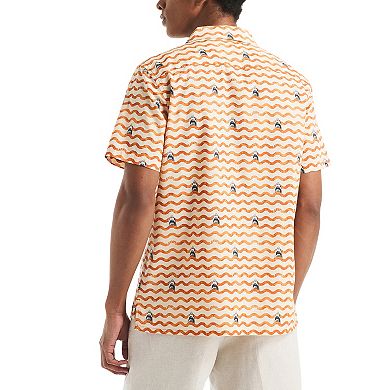 Men's Nautica Short Sleeve Camp Collar Printed Shirt