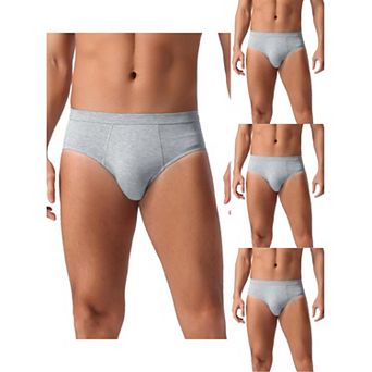 Men's Underwear Solid Color Elastic Waist Soft Comfortable Briefs 4 pc