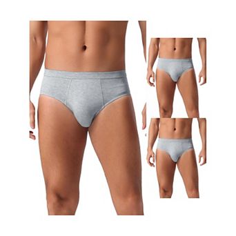 Men's Underwear Solid Color Elastic Waist Soft Comfortable Briefs 3 pc