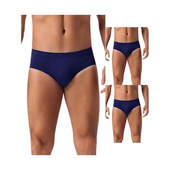 Men's Underwear Solid Color Elastic Waist Soft Comfortable Briefs 3 pc