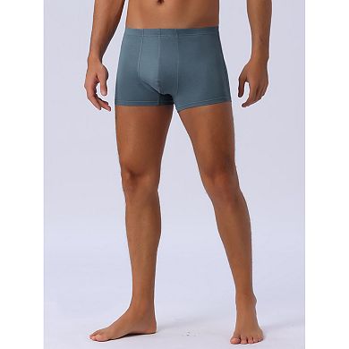 3 Pieces Men's Underwear Regular Fit Soft Comfortable Solid Color Basic Boxer Briefs