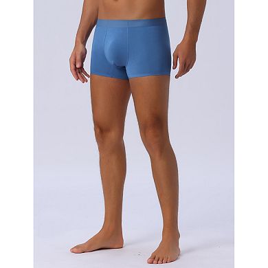 3Pcs Men's Soft Elastic Waist Solid Color Regular Fit Boxer Briefs