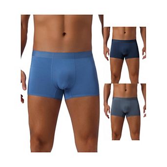 3 pc Men's Soft Elastic Waist Solid Color Regular Fit Boxer Briefs