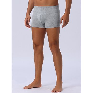 Men's Underwear Regular Fit Soft Comfortable Solid Color Basic Boxer Briefs 3Pcs