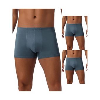 Men's Underwear Regular Fit Soft Comfortable Solid Color Basic Boxer Briefs 3 pc