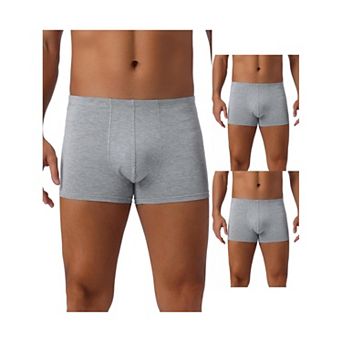 Men's Underwear Regular Fit Soft Comfortable Solid Color Basic Boxer Briefs 3 pc