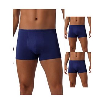 Men's Underwear Regular Fit Soft Comfortable Solid Color Basic Boxer Briefs 3 pc