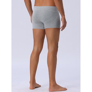 Men's Underwear Regular Fit Soft Comfortable Solid Color Boxer Briefs 2Pcs