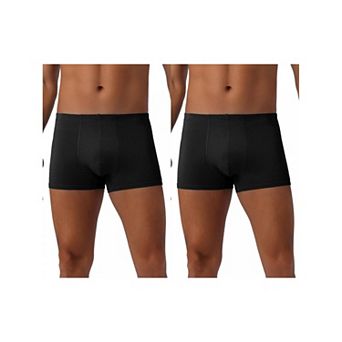Men's Underwear Regular Fit Soft Comfortable Solid Color Boxer Briefs 2 pc