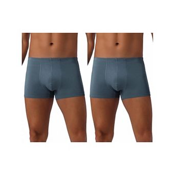 Men's Underwear Regular Fit Soft Comfortable Solid Color Boxer Briefs 2 pc