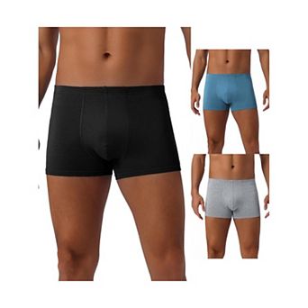 Men's Underwear Regular Fit Soft Comfortable Solid Color Boxer Briefs 3 pc