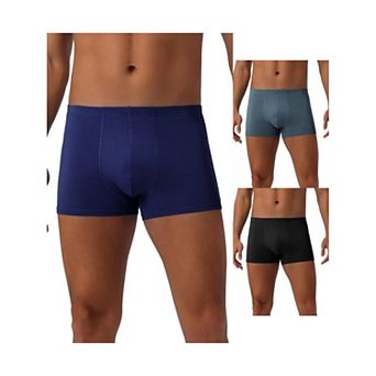 Men's Underwear Regular Fit Soft Comfortable Solid Color Boxer Briefs 3 pc