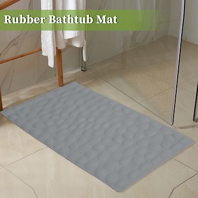 Bath Mat with Suction Cups, Bath Mat for Anti Slip, Rubber Bathtub Mat for Bathroom