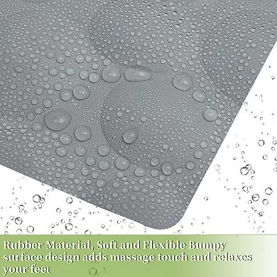 Bath Mat with Suction Cups, Bath Mat for Anti Slip, Rubber Bathtub Mat for Bathroom