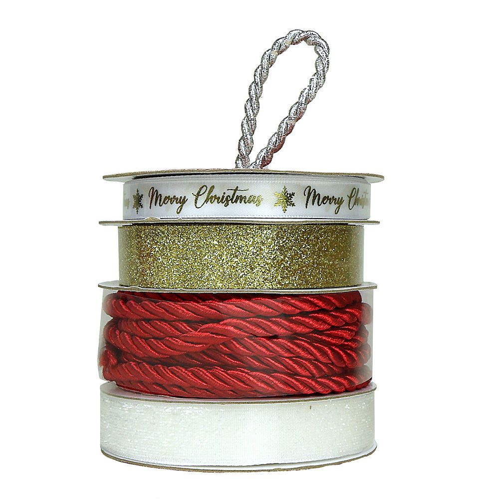 Confetti House Assorted Ribbon Stack 4-pc. Ribbon Set