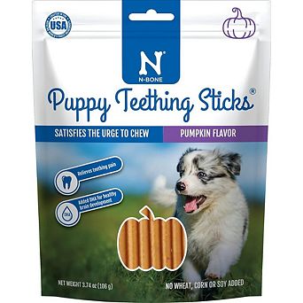 N-bone Puppy Teething Sticks Pumpkin Flavor