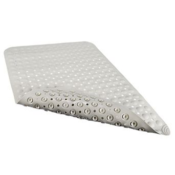 Nonslip Bathtub Mat, Bathtub Shower Mat, Bath Mat with Drain Hole and Suction Cups, Khaki