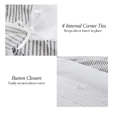 Lush Decor Lima Stripe 3-Piece Duvet Cover Set