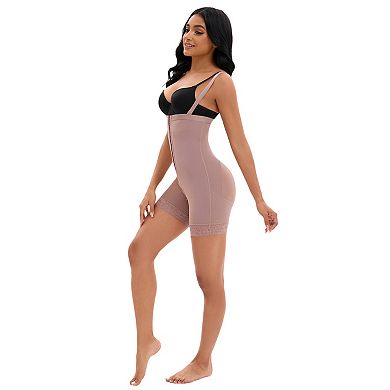 2 Packs Women's Cami Convertible Straps Tummy Control Front Hook Leotard Hip Lifter Thigh Slimmers