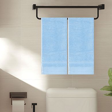 10 Pack Striped Pattern Hand Towels Set, Quick Drying Towel for Bathroom, 28"x56"&14"x30"&13"x13"