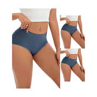 3 Packs Women's Tummy Control High-Waisted Briefs Hip Lifter Full-Coverage Underwears