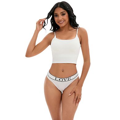 3 Packs Women's Mid-Waisted No Trace Underwear Briefs High Elasticity Underpants