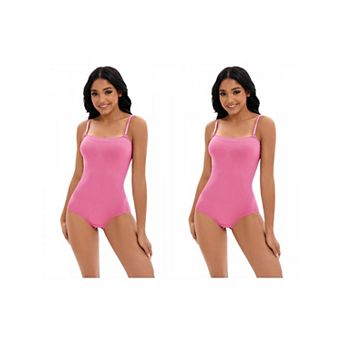 2 Packs Women's Cami Convertible Straps Slimming Waisted Shapewear Hipon Bottom Hip Lifter Bodysuit