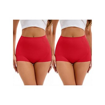 2 Packs Women's High-Waisted Underwear Briefs Tummy Control Hip Lifter Control Panties