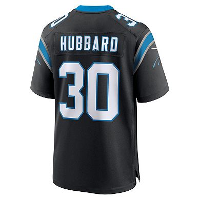 Men's Nike Chuba Hubbard Black Carolina Panthers Team Game Jersey