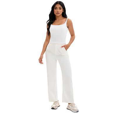 2 Packs Women's Square Neck Cami Vest Shelf Bra Adjustable Spaghetti Strap Tank Camisole