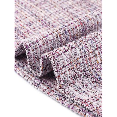 Women's Elegant Tweed Dress Keyhole A-Line Sleeveless Casual Work Dresses