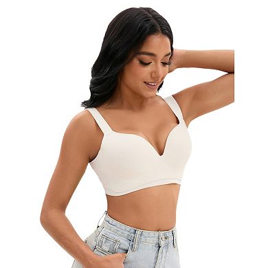 3 Packs Women's Push Up Wirefree Bras U Back Adjustable Straps Comfort Underwears