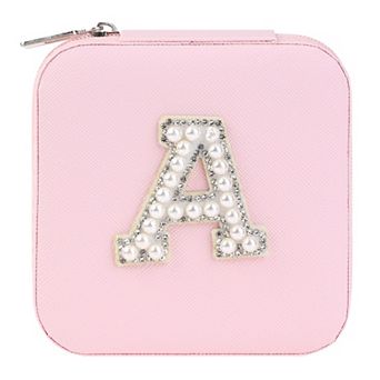 Portable Jewelry Box, Mini PU Leather Jewelry Organizer Boxes Storage Display Holder 3.9*3.9*2 Inch