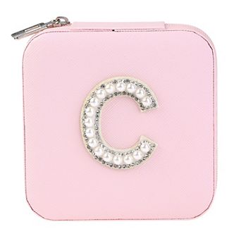 Portable Jewelry Box, Mini PU Leather Jewelry Organizer Boxes Storage Display Holder 3.9*3.9*2 Inch