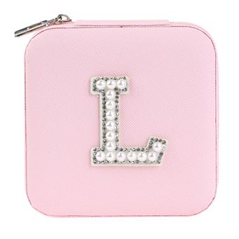Portable Jewelry Box, Mini PU Leather Jewelry Organizer Boxes Storage Display Holder 3.9*3.9*2 Inch