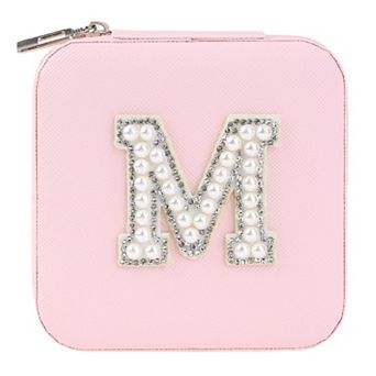 Portable Jewelry Box, Mini PU Leather Jewelry Organizer Boxes Storage Display Holder 3.9*3.9*2 Inch