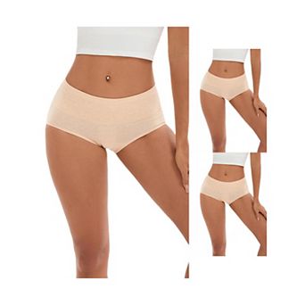 3 Packs Women's High Waist Tummy Control Briefs Underwear Hip Lifter Control Panties