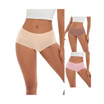 3 Packs Women's High Waist Tummy Control Briefs Underwear Hip Lifter Control Panties