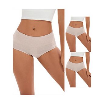 3 Packs Women's High Waist Tummy Control Briefs Underwear Hip Lifter Control Panties