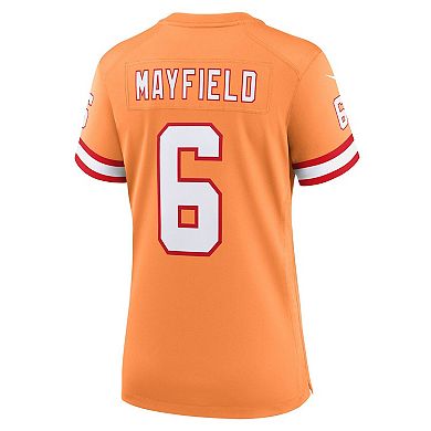 Women's Nike Baker Mayfield Orange Tampa Bay Buccaneers Throwback Game Jersey