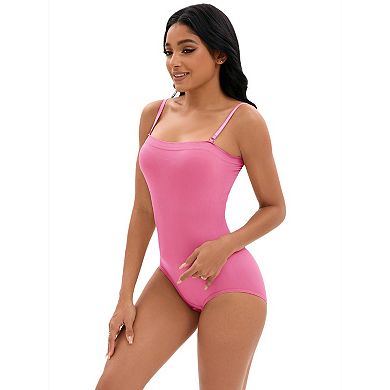 3 Packs Women's Cami Convertible Straps Slimming Waisted Shapewear Hipon Bottom Hip Lifter Bodysuits