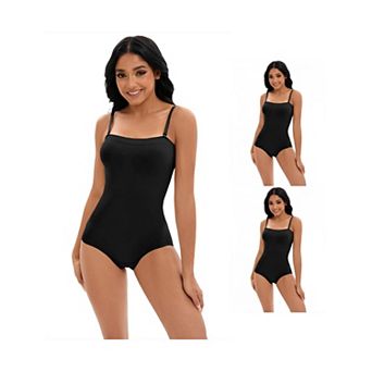 3 Packs Women's Cami Convertible Straps Slimming Waisted Shapewear Hipon Bottom Hip Lifter Bodysuits