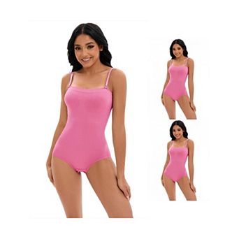 3 Packs Women's Cami Convertible Straps Slimming Waisted Shapewear Hipon Bottom Hip Lifter Bodysuits