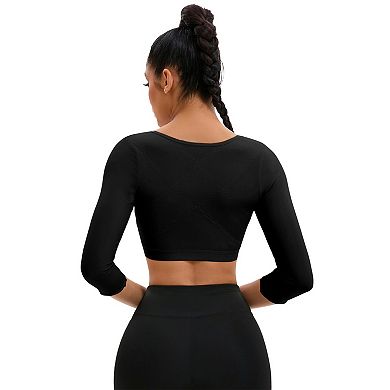 2 Packs Women's Front Hook Closure Compression Sleeves Slimming Tops Wirefree Bra Tube Shaping Tops