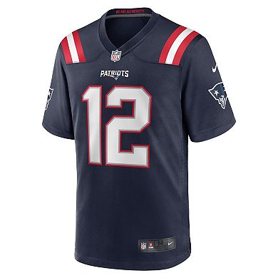 Men's Nike Tom Brady Navy New England Patriots Game Retired Player Jersey