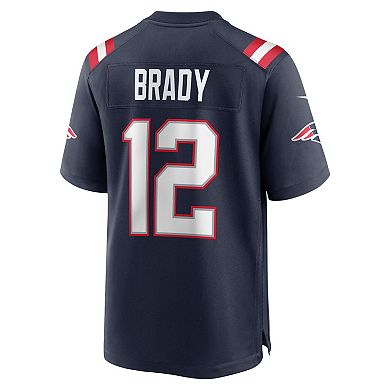 Men's Nike Tom Brady Navy New England Patriots Game Retired Player Jersey