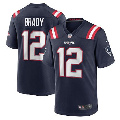 Men's Nike Tom Brady Navy New England Patriots Game Retired Player Jersey