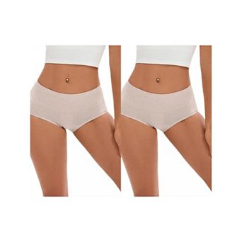 2 Packs Women's High Waist Tummy Control Briefs Underwear Hip Lifter Control Panties