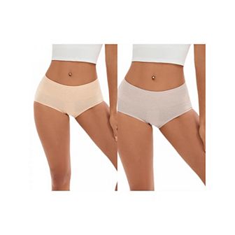 2 Packs Women's High Waist Tummy Control Briefs Underwear Hip Lifter Control Panties